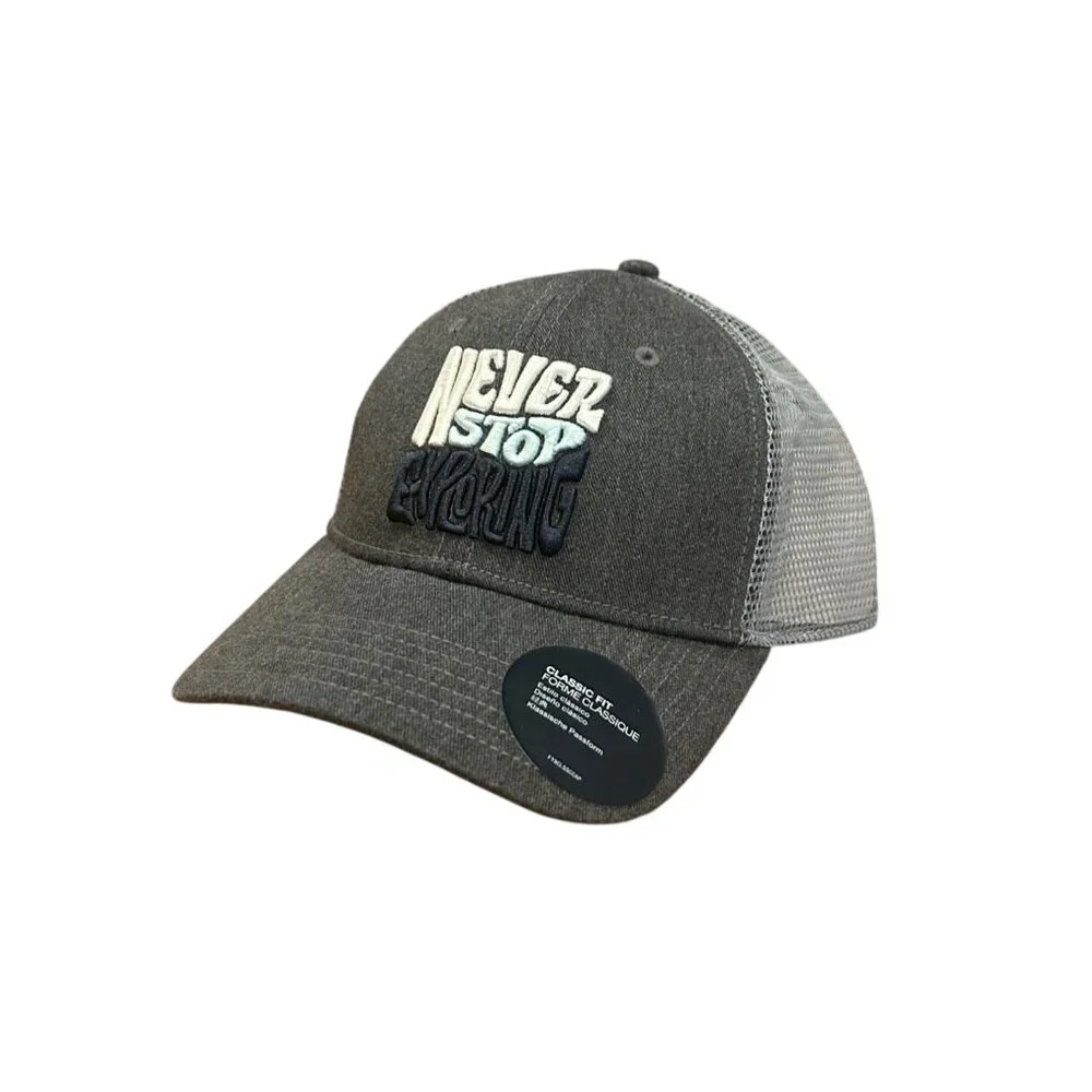 The North Face Mudder Trucker Hat Gray Never Stop Exploring NWT - Picture 3 of 6